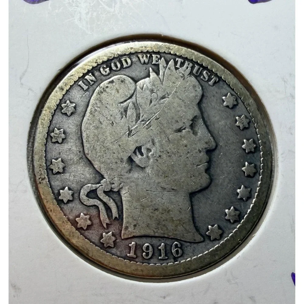 Lot of 3 Barber Quarters 1898 1911 1916-D US Silver Coins 25c Estate Find
